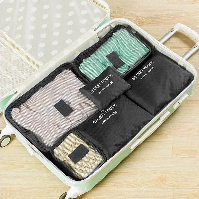 Organisateur de valise 6 sacs Petit Déclic, coloris Noir