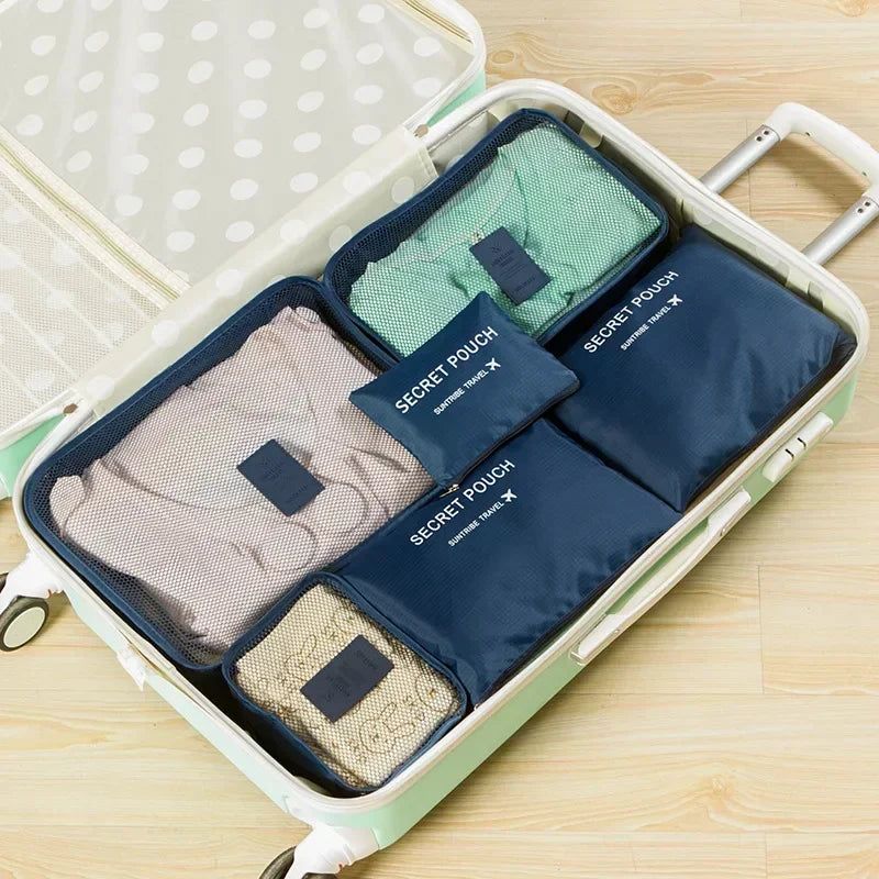 Organisateur de valise 6 sacs Petit Déclic, coloris Bleu marine
