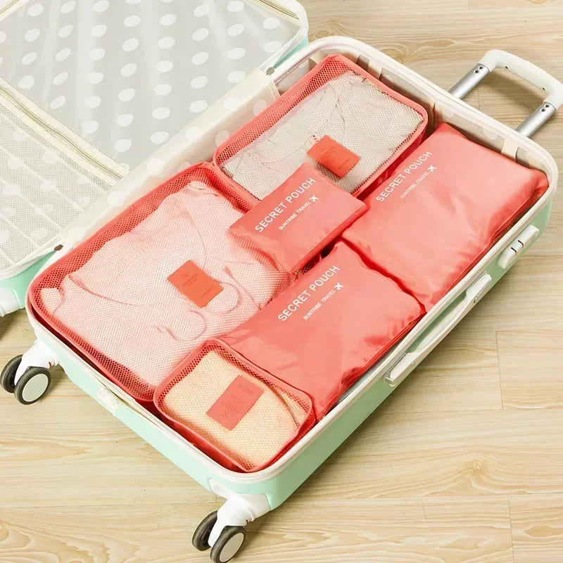 Organisateur de valise 6 sacs Petit Déclic, coloris Rouge corail