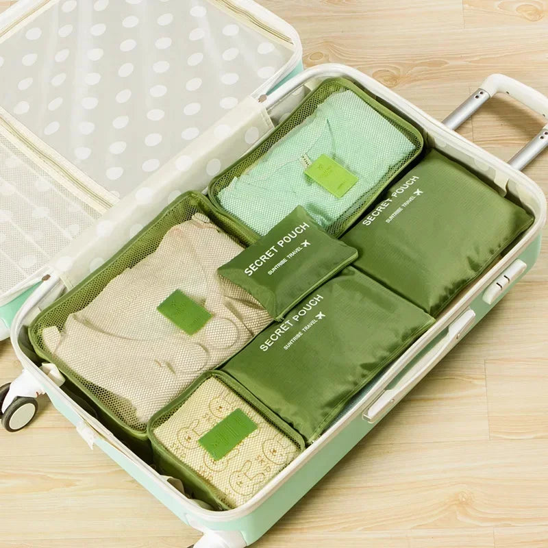 Organisateur de valise 6 sacs Petit Déclic, coloris Vert